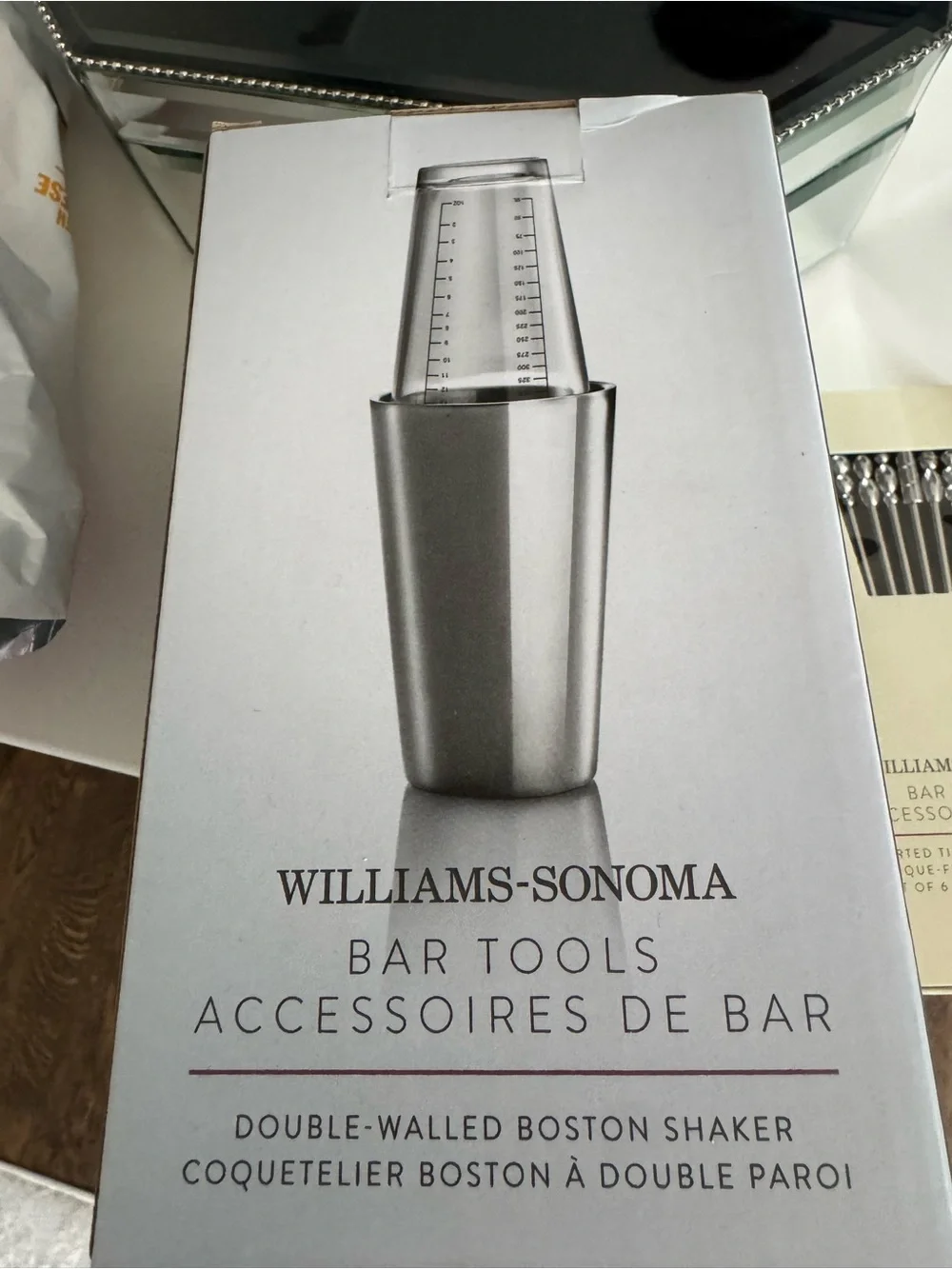 Williams Sonoma Stainless Steel Boston Shaker in Silver